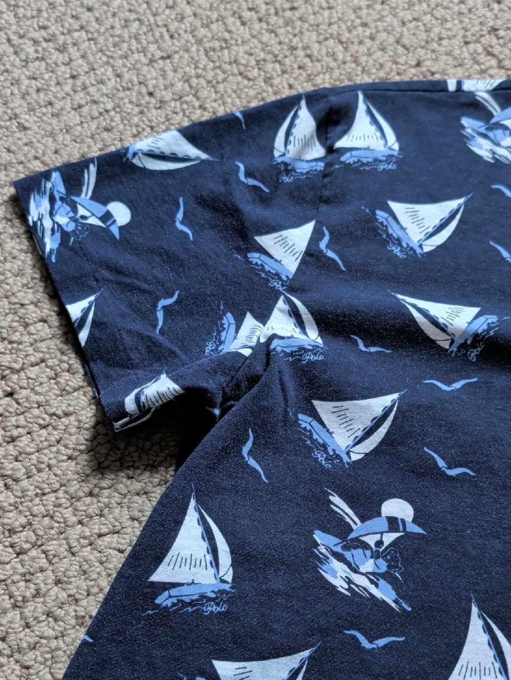POLO RALPH LAUREN Men's Classic-Fit Sail Boat Print Jersey T-Shirt - Picture 7 of 10